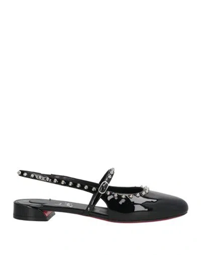 Christian Louboutin Woman Ballet Flats Black Size 11 Leather