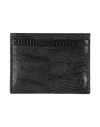Christian Louboutin Kios Spikes Calfskin Leather Card Case In Black