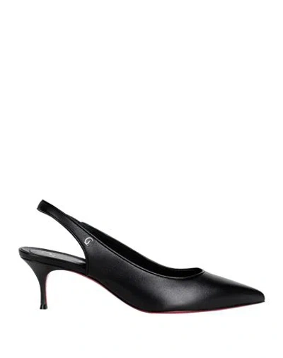 Christian Louboutin Woman Pumps Black Size 10 Leather