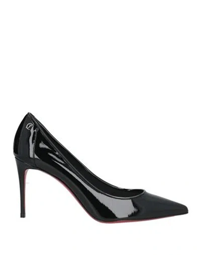 CHRISTIAN LOUBOUTIN CHRISTIAN LOUBOUTIN WOMAN PUMPS BLACK SIZE 5.5 LEATHER