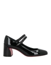 Christian Louboutin Woman Pumps Black Size 7 Leather In Black