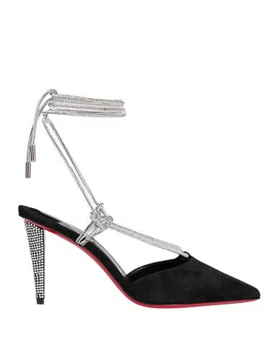 Christian Louboutin Woman Pumps Black Size 8 Leather
