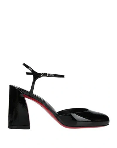 Christian Louboutin Woman Pumps Black Size 8 Pewter