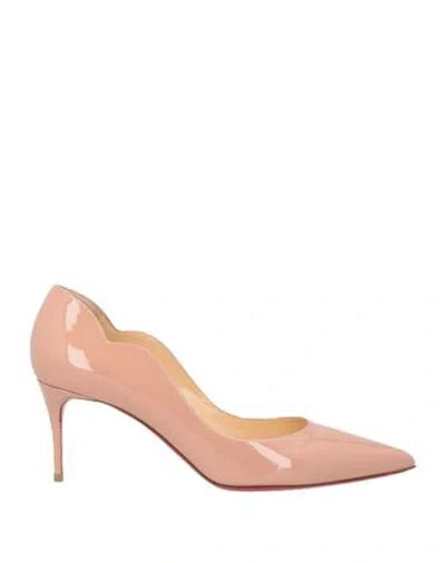 Christian Louboutin Woman Pumps Blush Size 7 Leather In Pink