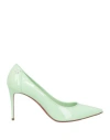 Christian Louboutin Woman Pumps Light Green Size 6.5 Calfskin In Green
