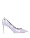 Christian Louboutin Woman Pumps Lilac Size 7 Calfskin In Purple