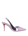 Christian Louboutin Woman Pumps Lilac Size 8 Leather, Pvc - Polyvinyl Chloride In Purple