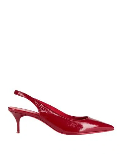 Christian Louboutin Woman Pumps Red Size 6 Leather
