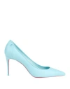Christian Louboutin Woman Pumps Sky Blue Size 10 Leather