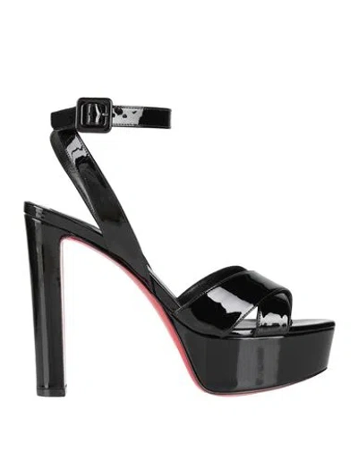 Christian Louboutin Woman Sandals Black Size 7 Leather