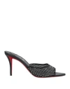 Christian Louboutin Apostropha Mule Mesh Strass In Black