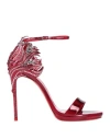 CHRISTIAN LOUBOUTIN CHRISTIAN LOUBOUTIN WOMAN SANDALS RED SIZE 8 LEATHER
