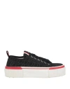 Christian Louboutin Low Top Sneakers Flatform Sole In Black