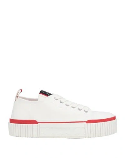 Christian Louboutin Woman Sneakers White Size 8 Textile Fibers