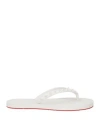 Christian Louboutin 10mm Loubi Flip Rubber Flip Flops In White