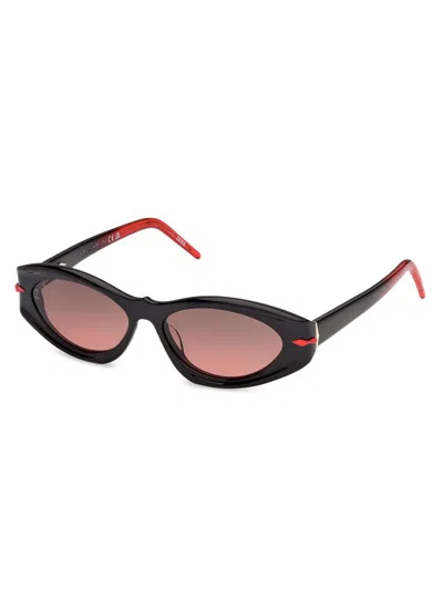 Christian Louboutin 55mm Cat Eye Sunglasses In Black