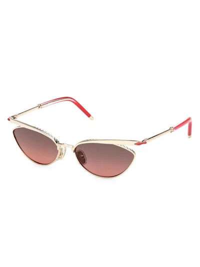 Christian Louboutin Women's 56mm Cat-eye Sunglasses In Neutral