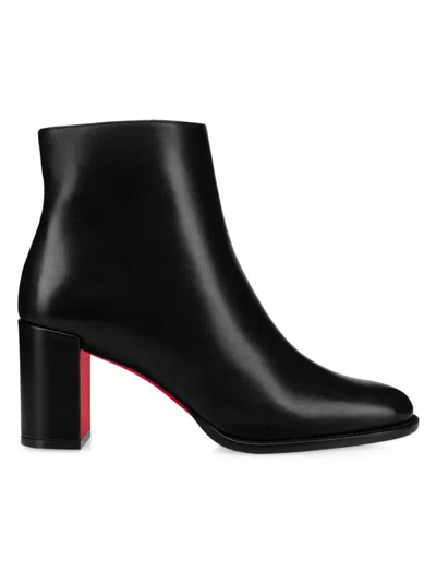 Christian Louboutin Women's Adoxa 70mm Leather Booties In Black