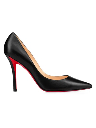 CHRISTIAN LOUBOUTIN WOMEN'S APOSTROPHY 100MM LEATHER PUMPS