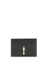 Christian Louboutin Bettina Leather Card Holder In Black