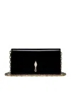 Christian Louboutin Rectangular Clutch Bag Chain Strap Metal Hardware In Black