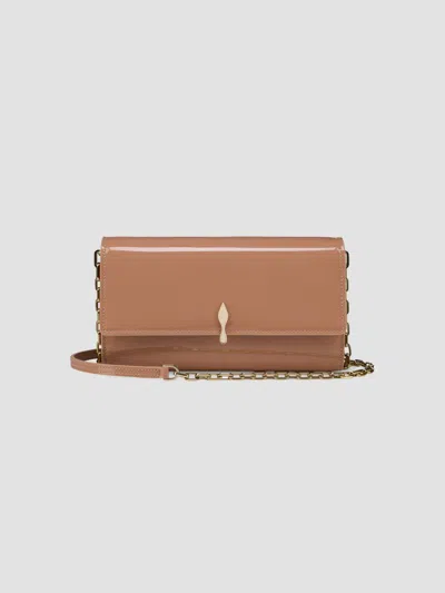 Christian Louboutin Women's Bettina Patent Leather Chain Wallet In Blush
