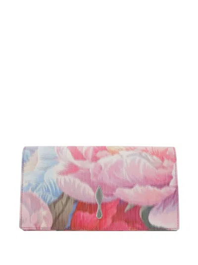 Christian Louboutin Women Bettina Peony Print Clutch In Blue