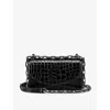Christian Louboutin Loubi 54 Black Calf Ali Crossbody Bag In Black
