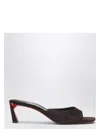 Christian Louboutin Brown Suede Condora Mule In Black