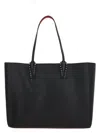 Christian Louboutin Large Cabata Empire Leather Tote Bag In Black