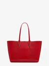 Christian Louboutin Women Cabata Leather Shoulder Bag With Croco Effect In Multi