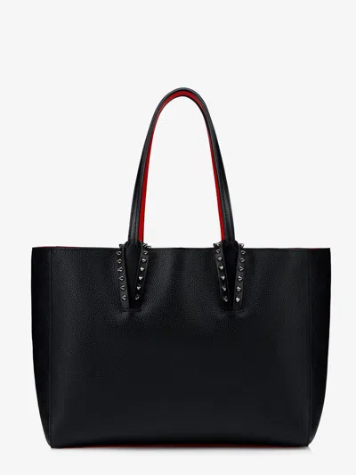 Christian Louboutin Women Cabata Leather Shoulder Bag With Studs In Multi