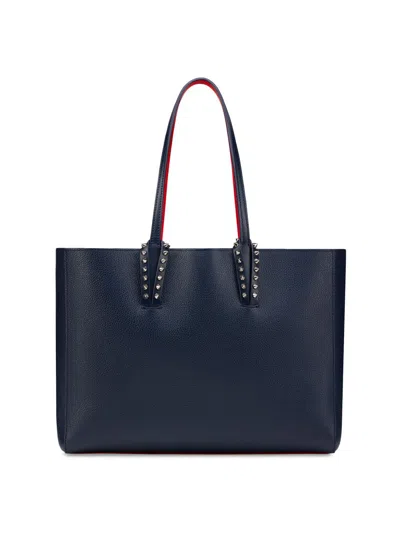 Christian Louboutin Cabata Small Leather Tote In Blue
