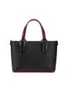 Christian Louboutin Womens Black Cabata Mini Leather Tote Bag