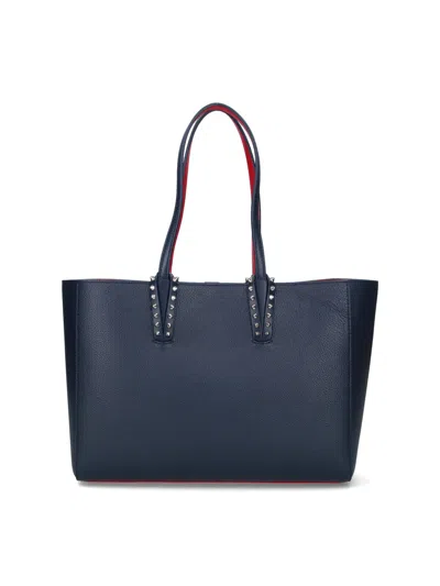 Christian Louboutin Cabata Small Leather Tote In Blue