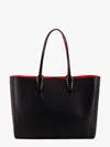 Christian Louboutin Cabata Studded Leather Shoulder Bag In Black