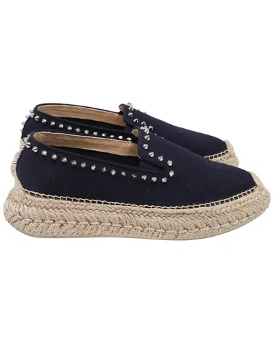 Pre-owned Christian Louboutin Women's Canvas Espaboat Espadrille (authentic Pre-loved)