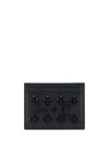 Christian Louboutin Womens Black Kios Loubinthesky-embellished Leather Card Holder In Black