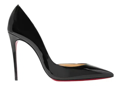 Pre-owned Christian Louboutin Women's  Iriza 100mm Pump Patent Leather Sneakers In Black/red In Multi