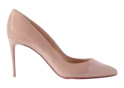 Pre-owned Christian Louboutin Women's  Pigalle 85mm Pump Patent Leather Sneakers In Nude/red In Multi