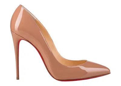 Pre-owned Christian Louboutin Women's  Pigalle Follies 100mm Pump Patent Leather Sneakers In Nude/red