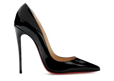 Pre-owned Christian Louboutin Women's  So Kate 120mm Pump Patent Leather Sneakers In Black/red
