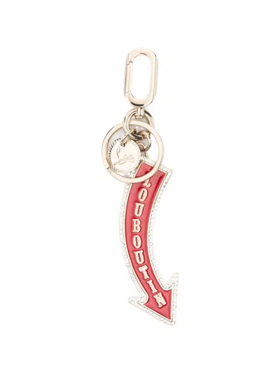 Christian Louboutin Women Circus Signpost Keyring In Metallic