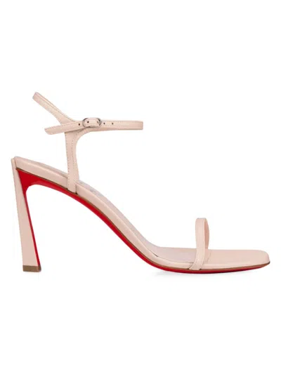 Christian Louboutin Women's Condora 85mm Smooth Leather Sandals In Beige