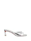 Christian Louboutin Metallic Slip-on Sandals In Multicolor