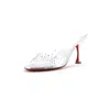 Christian Louboutin Degramule 85 Embellished Mules In Multi