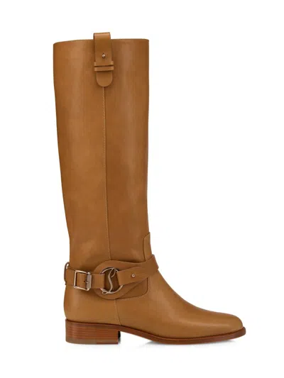 Christian Louboutin Women's Dianouchette Botta Leather Boots In Brown