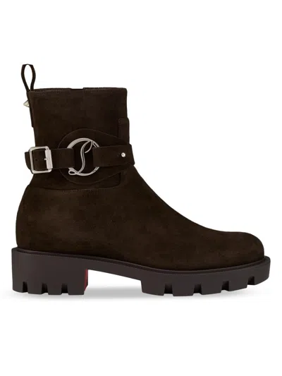 Christian Louboutin Women's Dianouchette Lug Booties In Brown