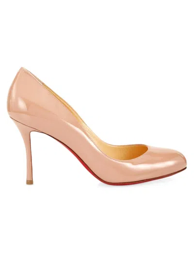 Christian Louboutin Women's Dolly 85mm Patent Leather Pumps In Beige