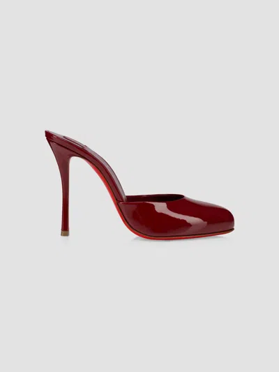 Christian Louboutin Dolly Mule 100 Patent Mules In Red